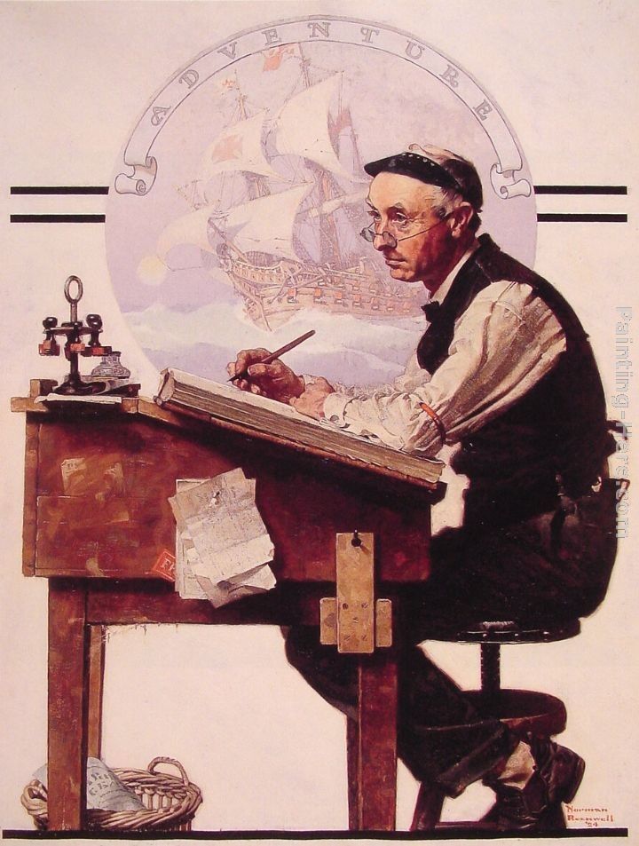 Norman Rockwell Daydreaming Bookeeper (Adventure)
